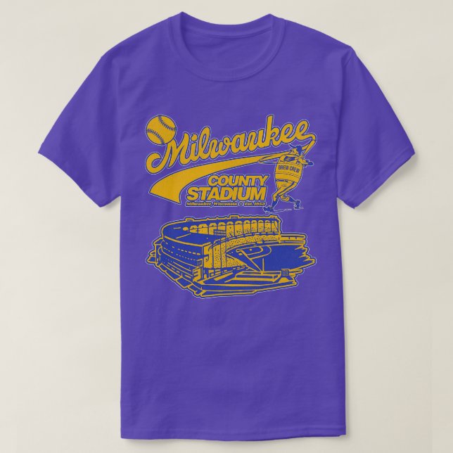 Defunktioniertes Baseball Milwaukee Landkreis Stad T-Shirt (Design vorne)