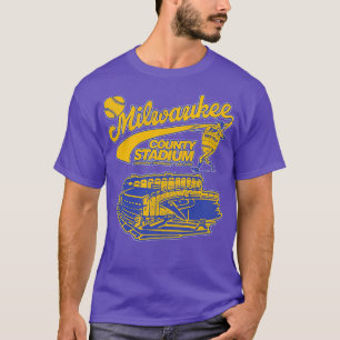 Defunktioniertes Baseball Milwaukee Landkreis Stad T-Shirt