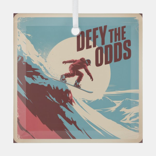 Defy The Odds Ornament Aus Glas (Vorderseite)