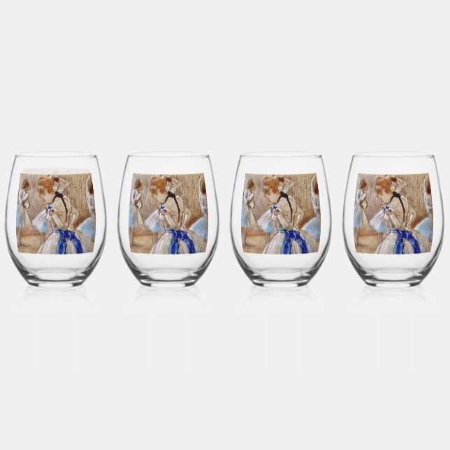 Dega’s Dancer With Blue Ribbon Weinglas Ohne Stiel (Vorderseite)