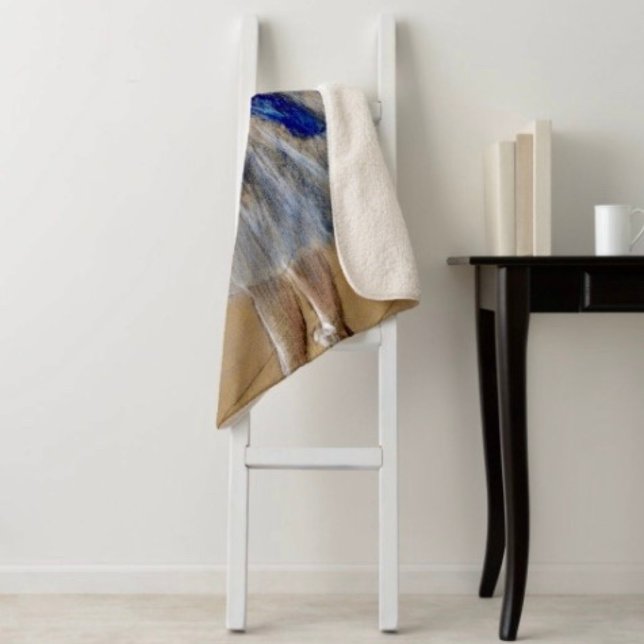Dega’s Tänzerin mit blauem Band  Sherpadecke (3 different sizes: s (30"x40"); m (50"x 60"); l (60"x 80")  100% polyester printed mink.)