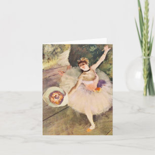 Degas Ballerina mit Bouquet von Blume Karte