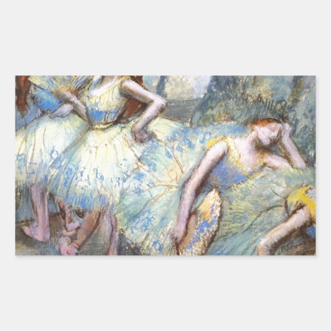 Degas Ballet Dancer Art Dancers Malerei Rechteckiger Aufkleber (Vorderseite)
