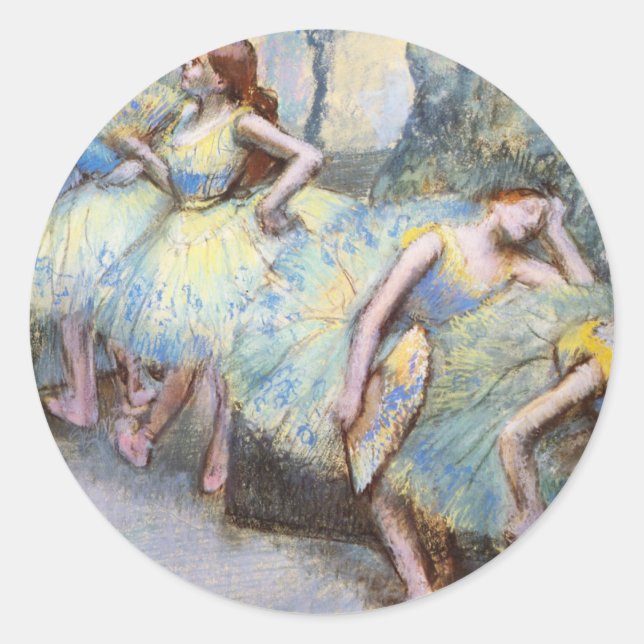 Degas Ballet Dancer Art Dancers Malerei Runder Aufkleber (Vorderseite)