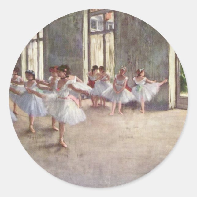 Degas Ballet Dancers Runder Aufkleber (Vorderseite)