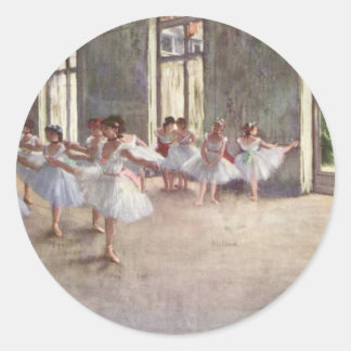 Degas Ballet Dancers Runder Aufkleber