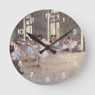 Degas' Ballet Rehearsal Runde Wanduhr