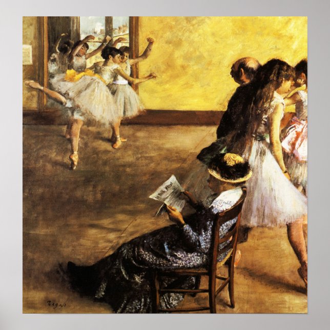 Degas - Ballettklasse Der Tanzsaal 1880 Poster (Vorne)