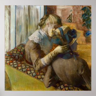 Degas - Bei der Hutmodistin Poster