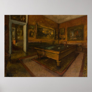 Degas - Billiardsaal in Menil-Hubert Poster