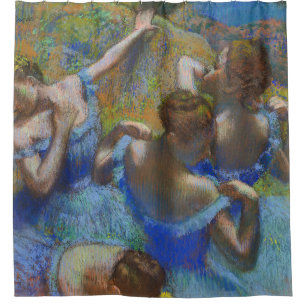 Degas Blaue Tänzerinnen Pastell-Feinbild Meisterwe Duschvorhang
