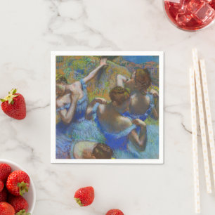 Degas Blaue Tänzerinnen Pastell-Feinbild Meisterwe Serviette