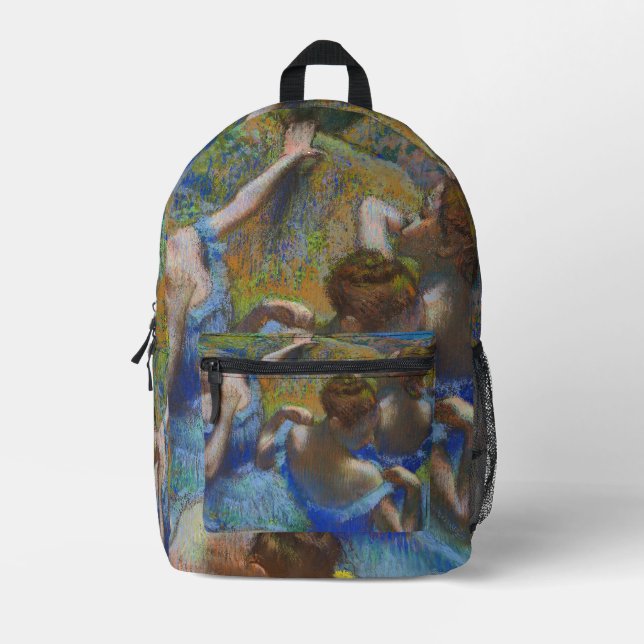 Degas Blue Dancers Pastel Fine Art Masterpiece Bedruckter Rucksack (Vorderseite)