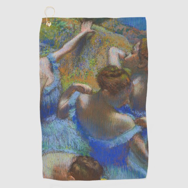 Degas Blue Dancers Pastel Fine Art Masterpiece Golfhandtuch (Vorderseite)