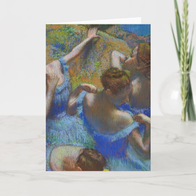 Degas Blue Dancers Pastel Fine Art Masterpiece Karte (Vorderseite)