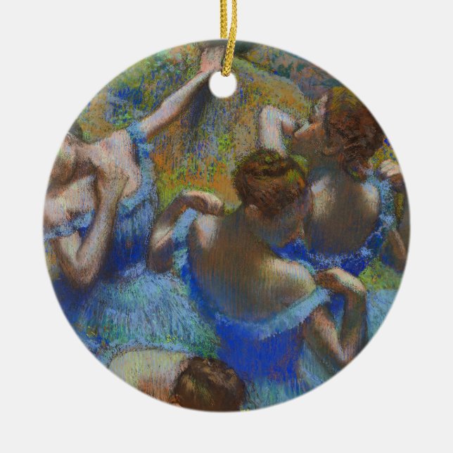 Degas Blue Dancers Pastel Fine Art Masterpiece Keramik Ornament (Vorne)