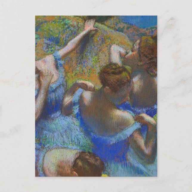 Degas Blue Dancers Pastel Fine Art Masterpiece Postkarte (Vorderseite)
