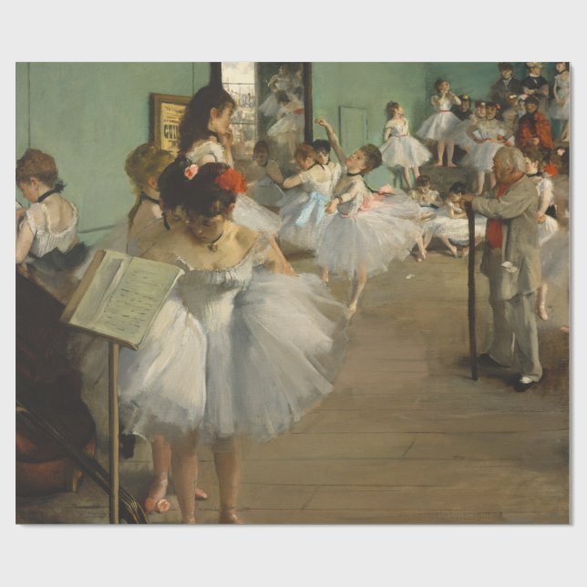 Degas Dance Class Ballet Dancers Ballerina Art Geschenkpapier (Flach)