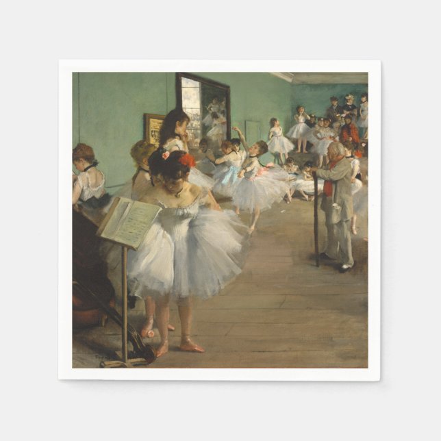 Degas Dance Class Ballet Dancers Ballerina Art Serviette (Vorderseite)