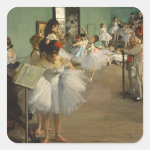 Degas Dance Class Cafè Lugano Quadratischer Aufkleber