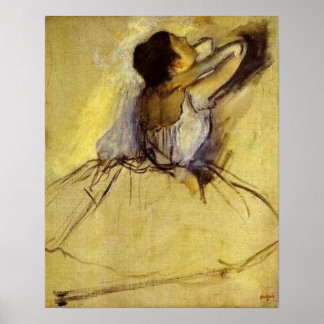 Degas Dancer in Yellow Fine Art Print Poster