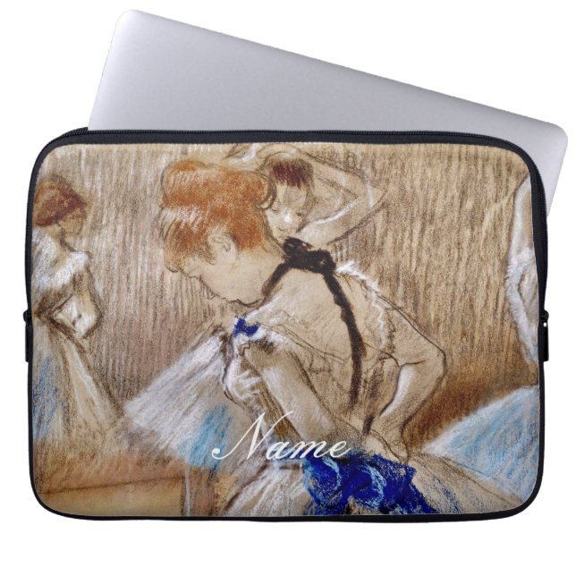 Degas Dancer mit blauem Band Laptopschutzhülle (Vorderseite)