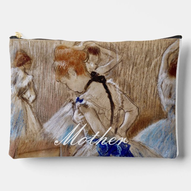 Degas Dancer mit blauem Band Zubehörtasche (Vorderseite)