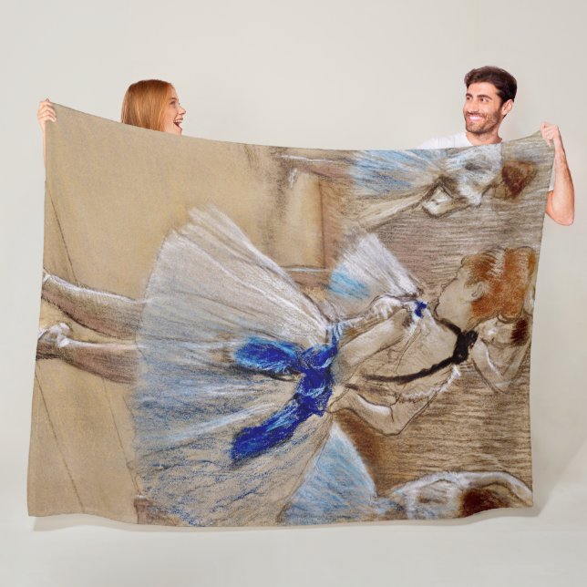 Degas Dancer with Blue Ribbon   Fleece Blanket (Beispiel)