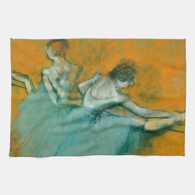 Degas Dancers im Bar Ballet Geschirrtuch (Horizontal)
