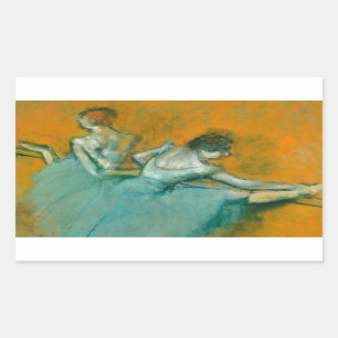 Degas Dancers im Bar Ballet Rechteckiger Aufkleber