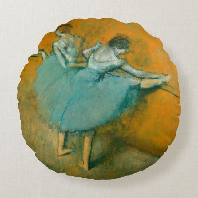 Degas Dancers im Bar Ballet Rundes Kissen (Vorderseite)