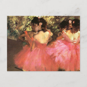Degas Dancers in rosa Postkarte