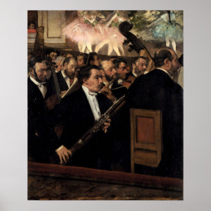Degas - Das Orchester in der Oper Poster