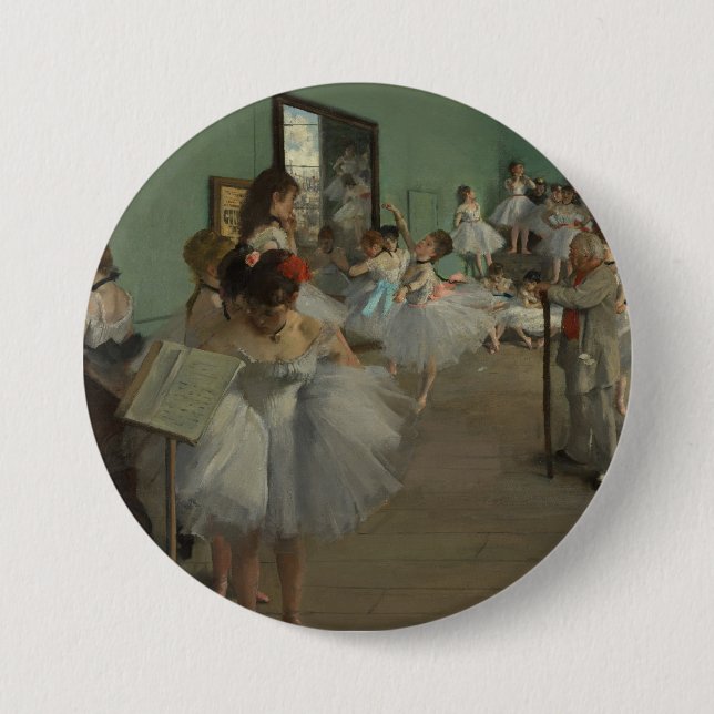 Degas' Der Tanzunterricht Button (Vorderseite)