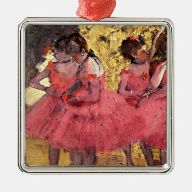 Degas - Die rosa Tänzer Ornament Aus Metall (Vorne)
