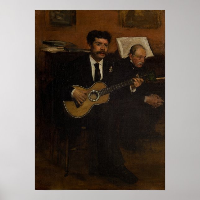 Degas - Lorenzo Pagans und Auguste de Gas Poster (Vorne)