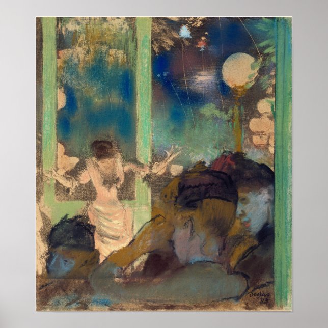 Degas - Mademoiselle Becat, Cafe Des Ambassadeurs Poster (Vorne)