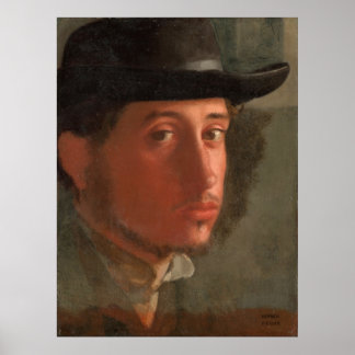 Degas, Selbstporträt Poster