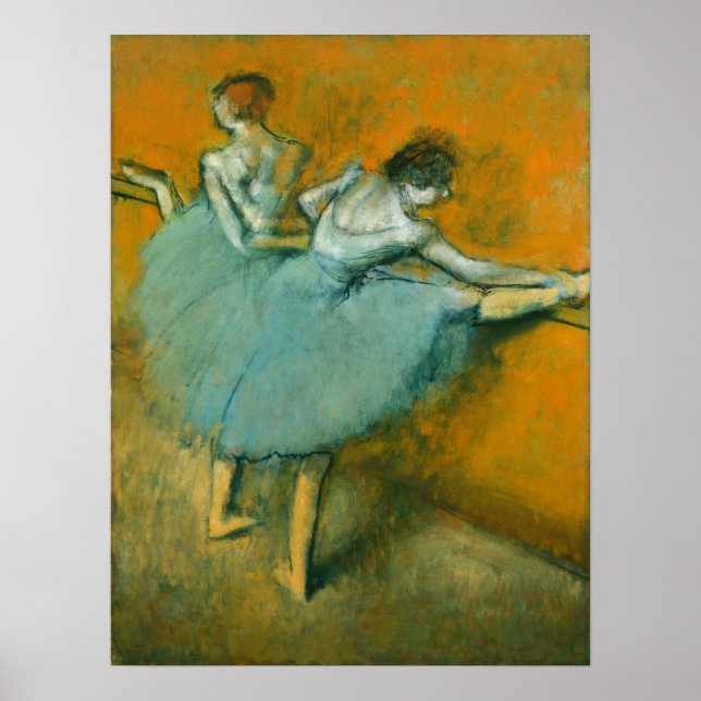 Degas - Tänzer an der Barre Poster (Vorne)