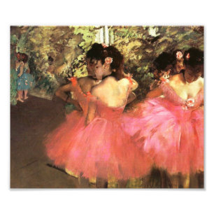 Degas Tänzer in rosa Foto drucken
