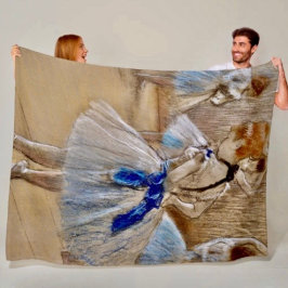 Degas Tänzerin mit blauem Band Fleece-Decke Fleecedecke