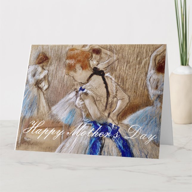 Degas Tänzerin mit blauem Band  Karte (Vorderseite)