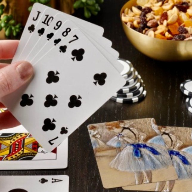 Degas Tänzerin mit blauem Band Spielkarten (Poker cards easy to shuffle, smooth card stock. Dimensions: 2.5" x 3.5”. 
)