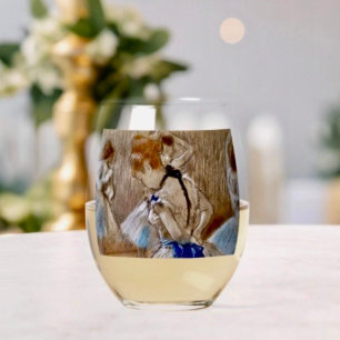 Degas-Tänzerin mit blauem Band Trinkglas-Set Weinglas Ohne Stiel