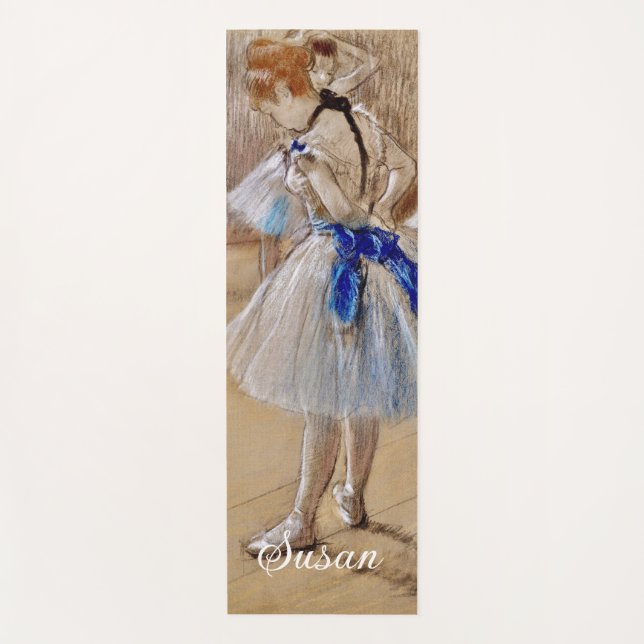 Degas Tänzerin mit blauem Band Yogamatte (Vorderseite)