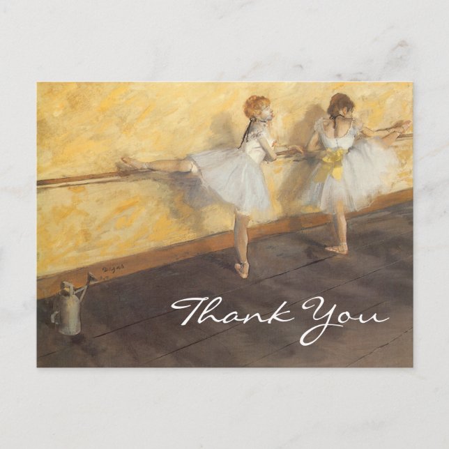 Degas' Tänzerinnen beim Üben Postkarte (Vorderseite)