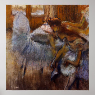 Degas - Tänzerinnen entspannen sich 1885 Poster