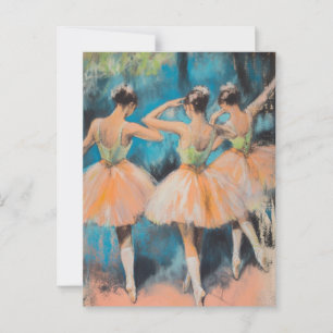 Degas Tänzerinnen Vintage Postkarte