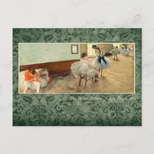 Degas "The Dance Lesson" Postkarte (Vorderseite)