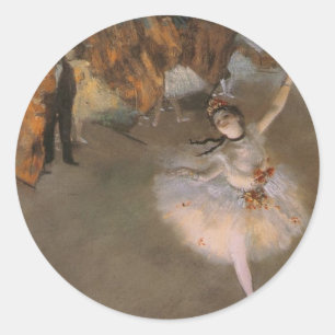 Degas The Star Runder Aufkleber